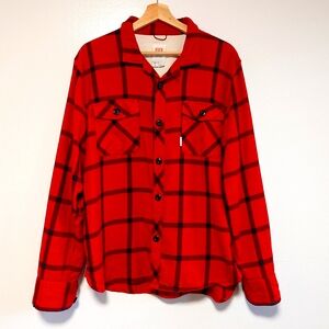 Topo shirt red plaid flannel L